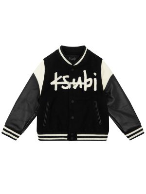 1999 LIL KING LETTERMAN JACKET BLACK