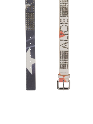 KSUBI X ALICE HOLLYWOOD LEATHER STUDDED FLAG BELT