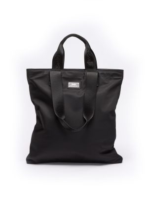 MADE IN HEAVEN NYLON LEATHER TOTE BLACK