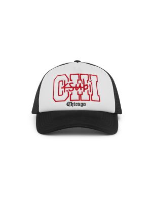 CHICAGO AND THE STREETS TRUCKER CAP BLACK