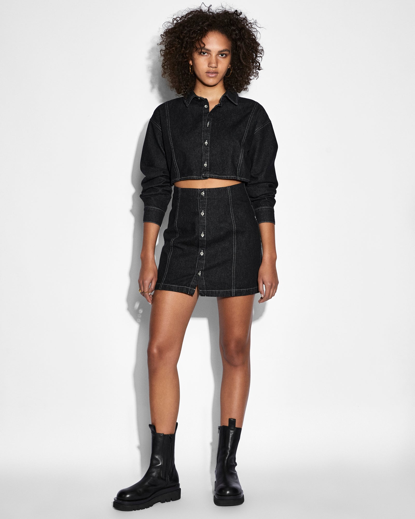 CUTOUT SHIRT DRESS MIDNIGHT - Image 2