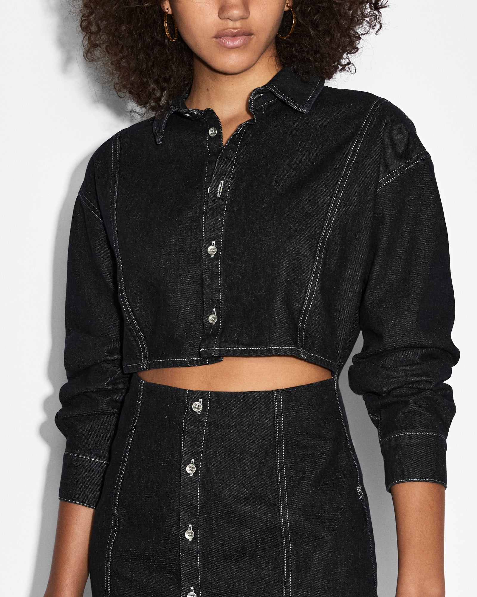 CUTOUT SHIRT DRESS MIDNIGHT - Image 4