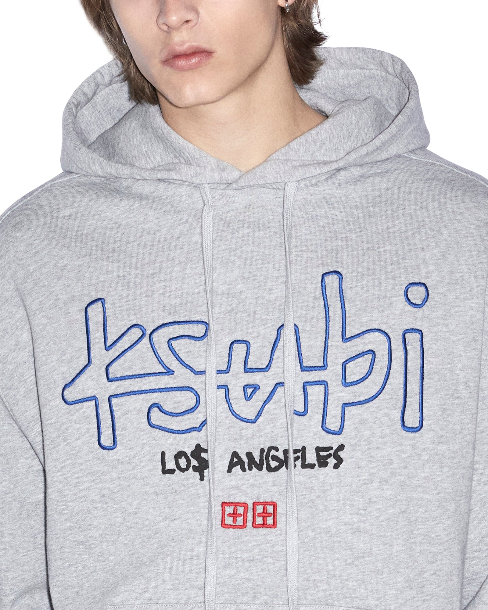 LA 4X4 BIGGIE HOODIE GREY MARLE - Image 4