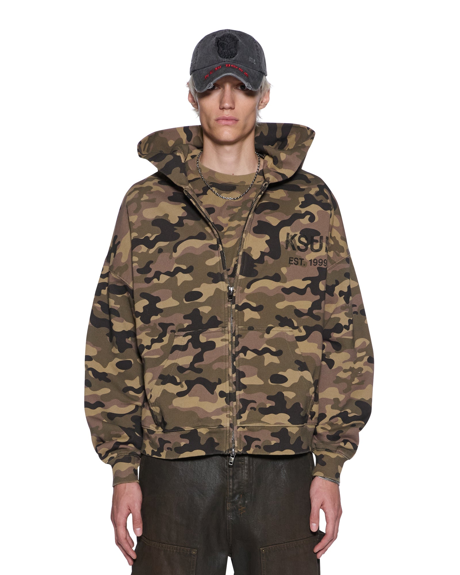 ZIP THRU HALEN HOODIE CAMO