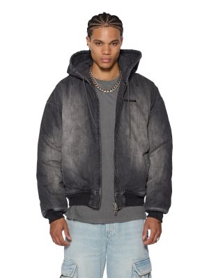SLOUCH BOMBER JACKET FADED BLACK