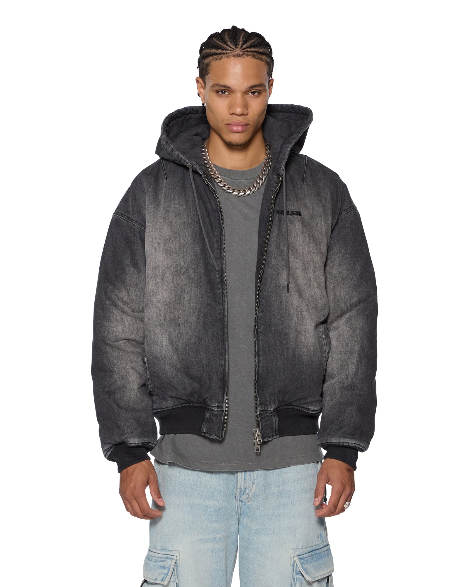 SLOUCH BOMBER JACKET FADED BLACK