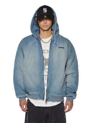 SLOUCH BOMBER JACKET FADED INDIGO