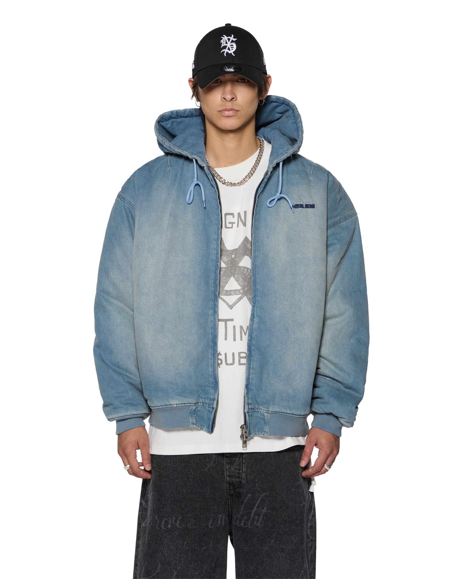 SLOUCH BOMBER JACKET FADED INDIGO - Image 5