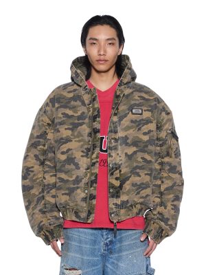 PLATED BOMBER JACKET CAMO