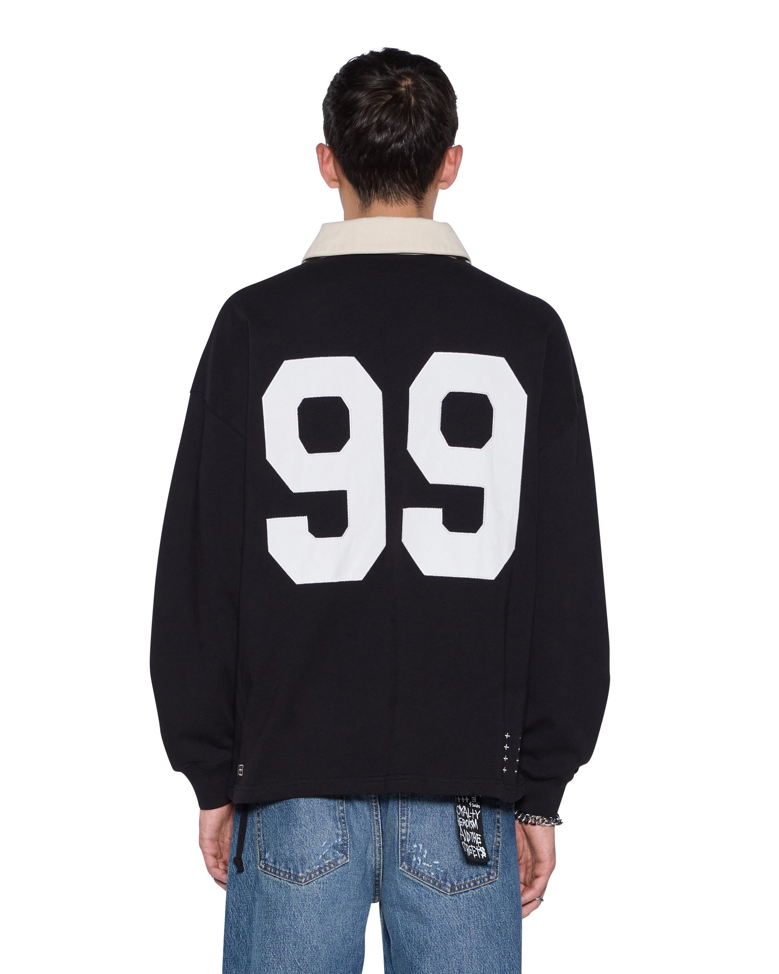 RUGGED RUGBY LS JERSEY BLACK FADE - Image 2