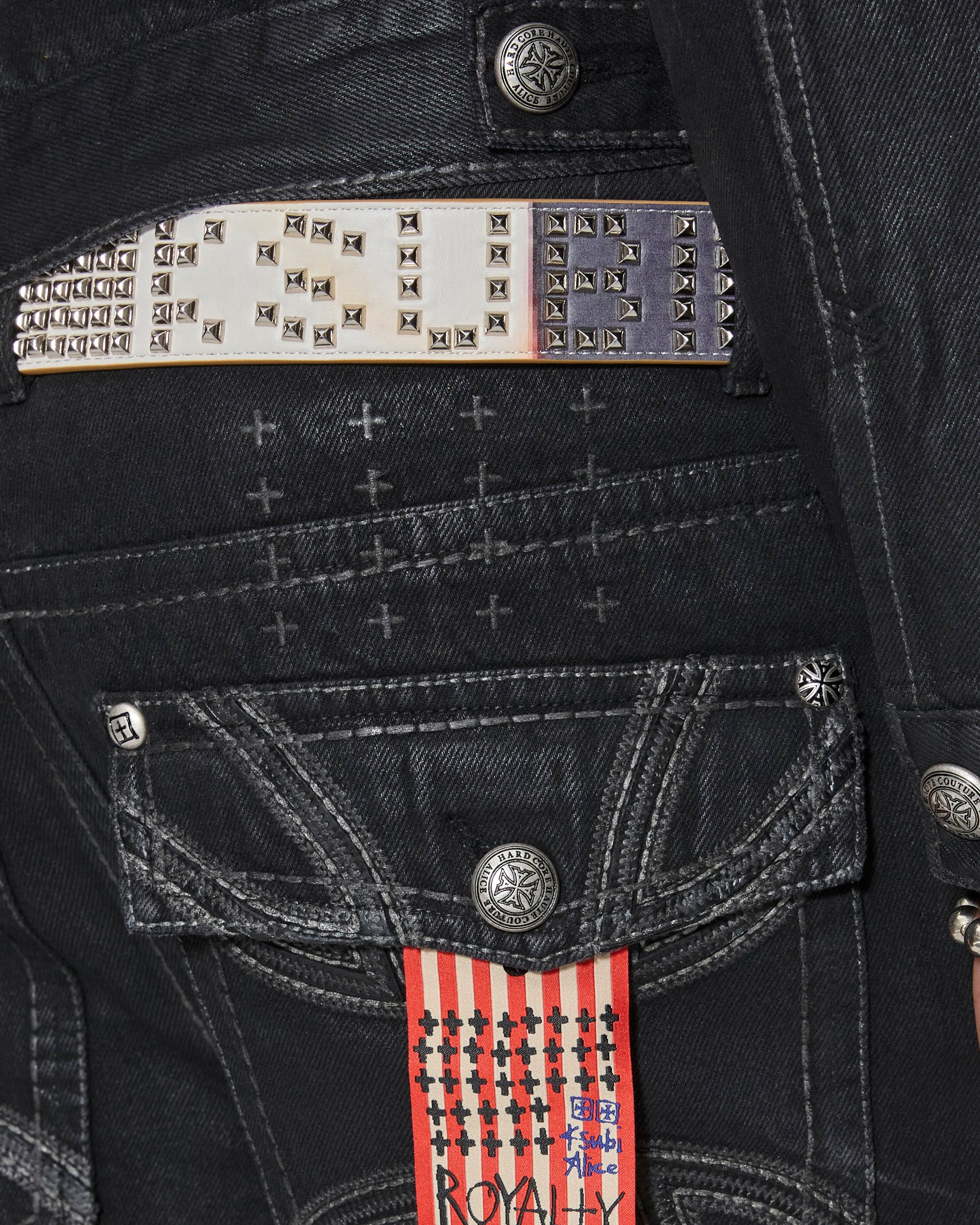 KSUBI X ALICE HOLLYWOOD LEATHER STUDDED FLAG BELT - Image 2