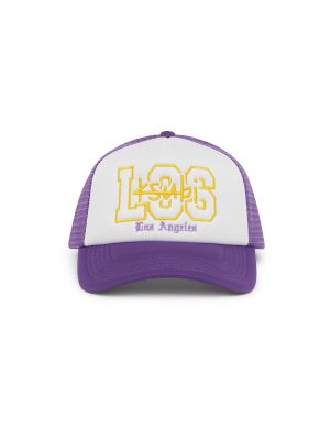 LA AND THE STREETS TRUCKER CAP PURPLE