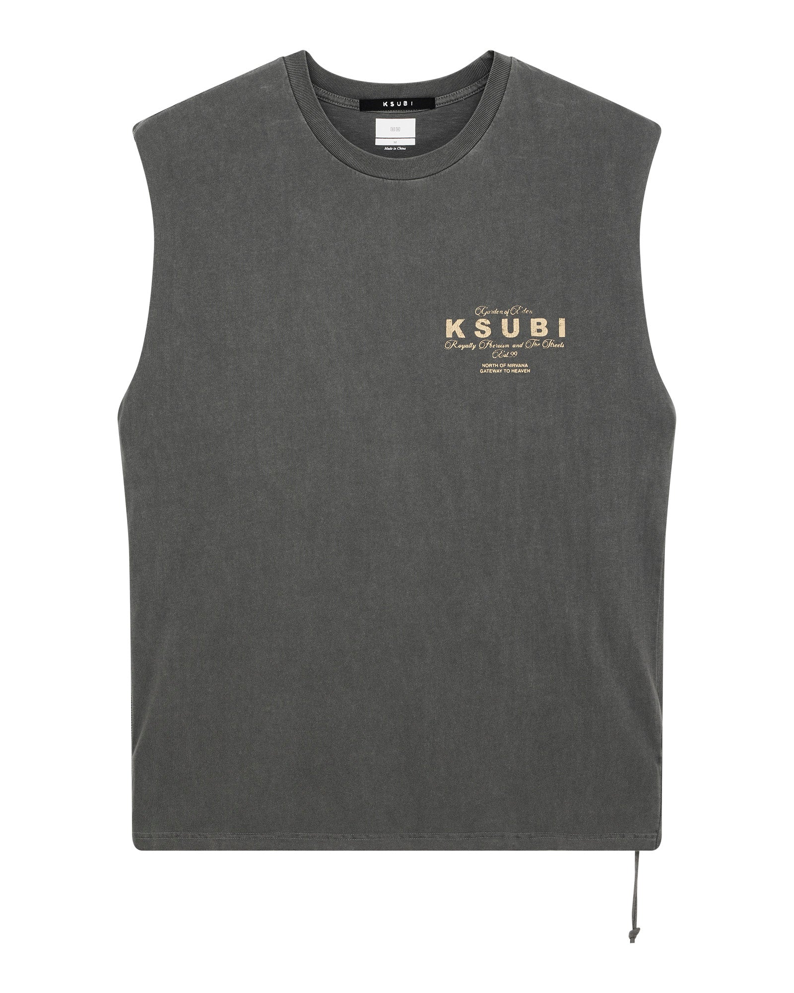LOCK CUT OFF TEE CHARCOAL - Image 4