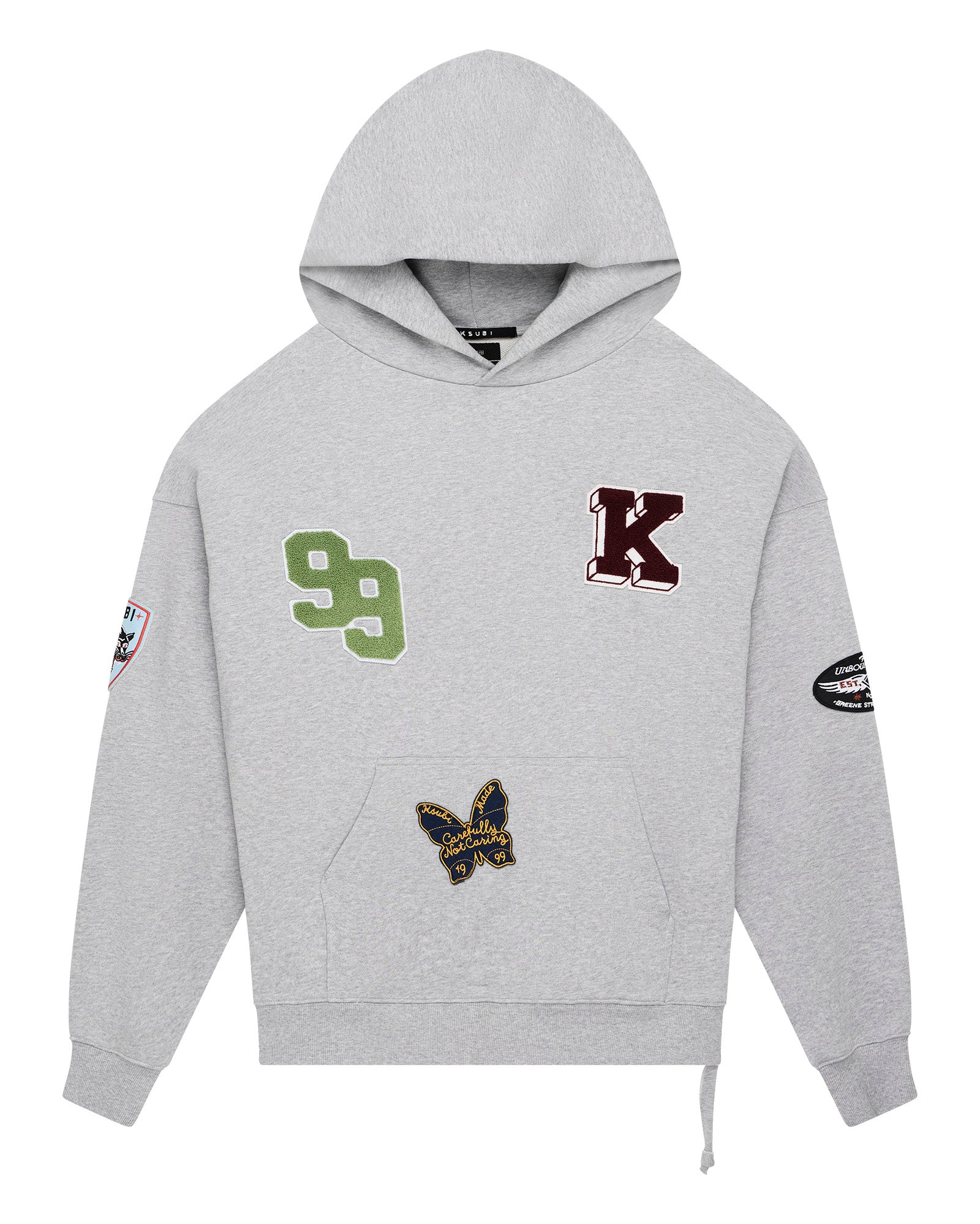 PATCHED EKCESS HOODIE GREY MARLE - Image 5