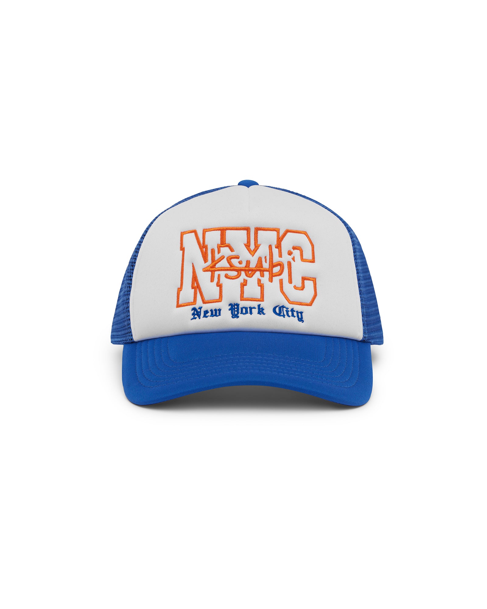 NYC AND THE STREETS TRUCKER CAP BLUE