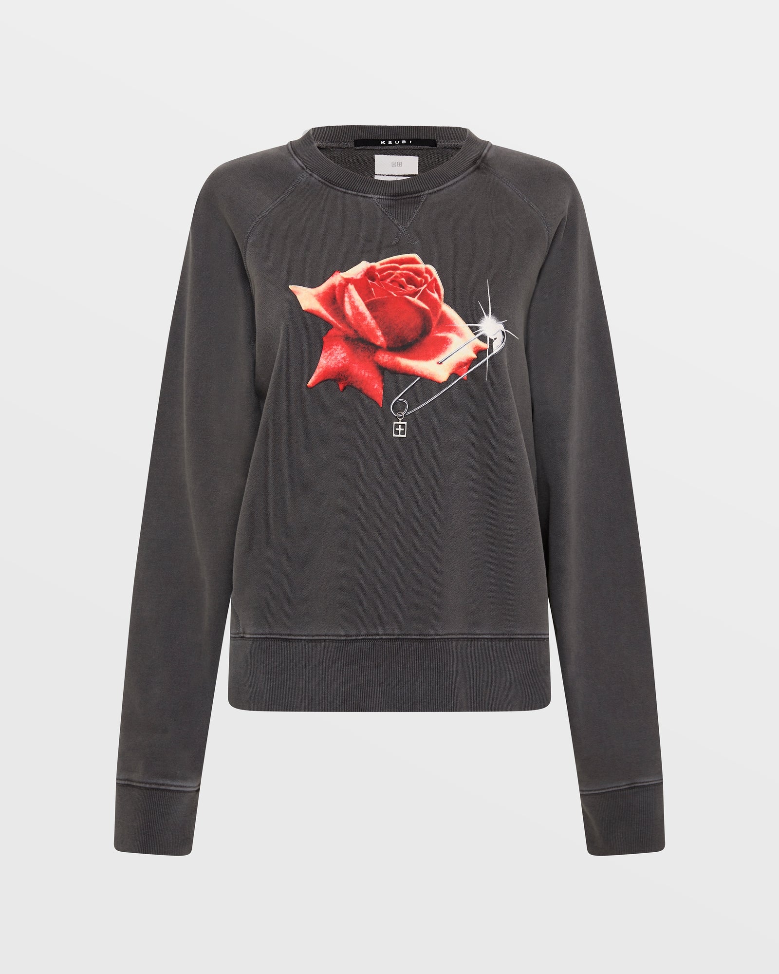 FEELS GOOD RAGLAN CREW CHARCOAL - Image 5