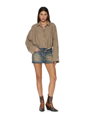 ASTRA LS SHIRT TAN PLAID