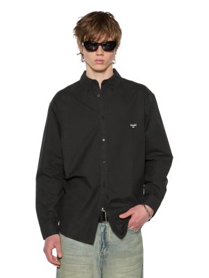 KSIGNATURE BUTTON DOWN LS SHIRT BLACK