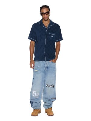 LOUNGE SS RESORT SHIRT NAVY