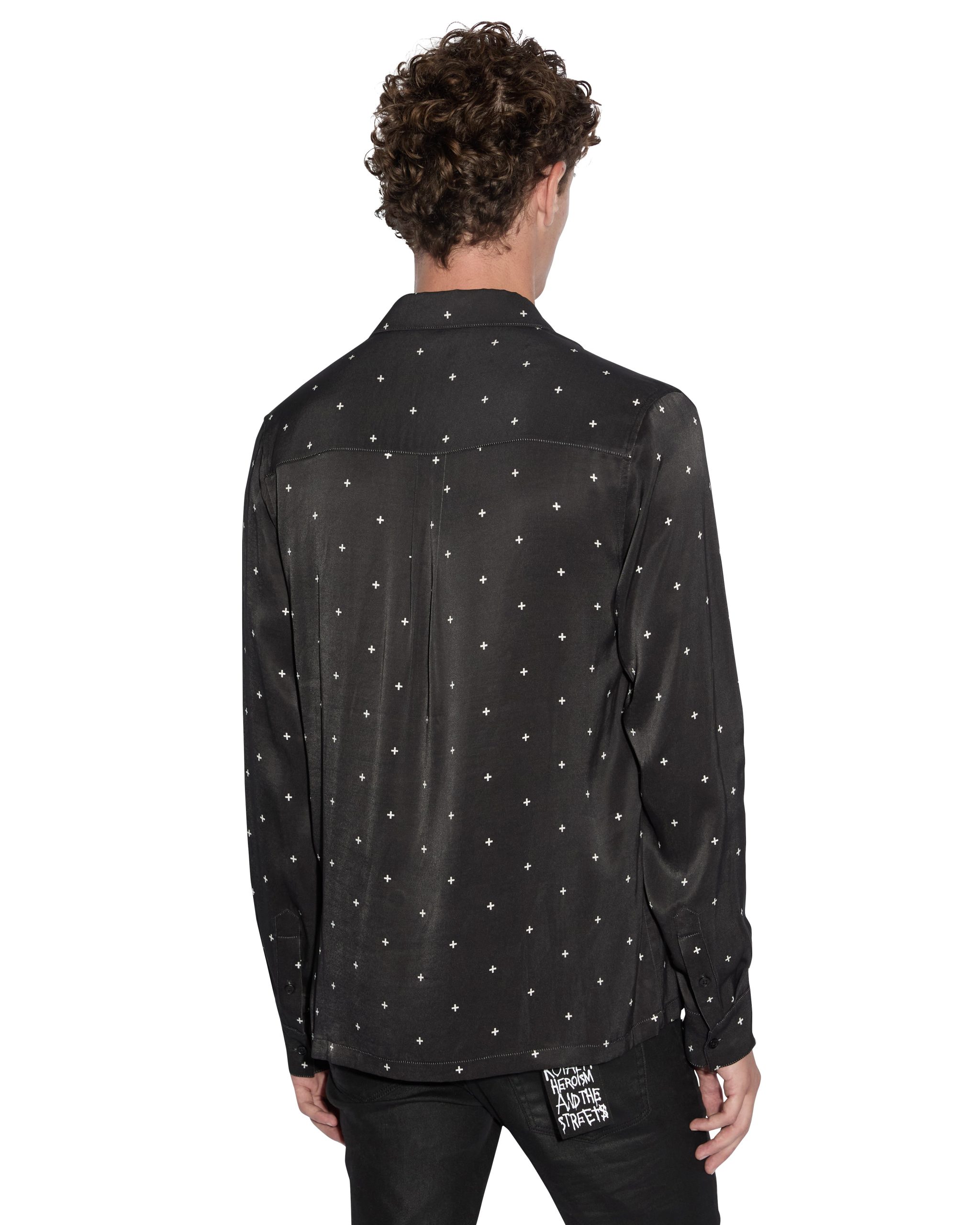 POLKA PLUS LS SHIRT BLACK - Image 4