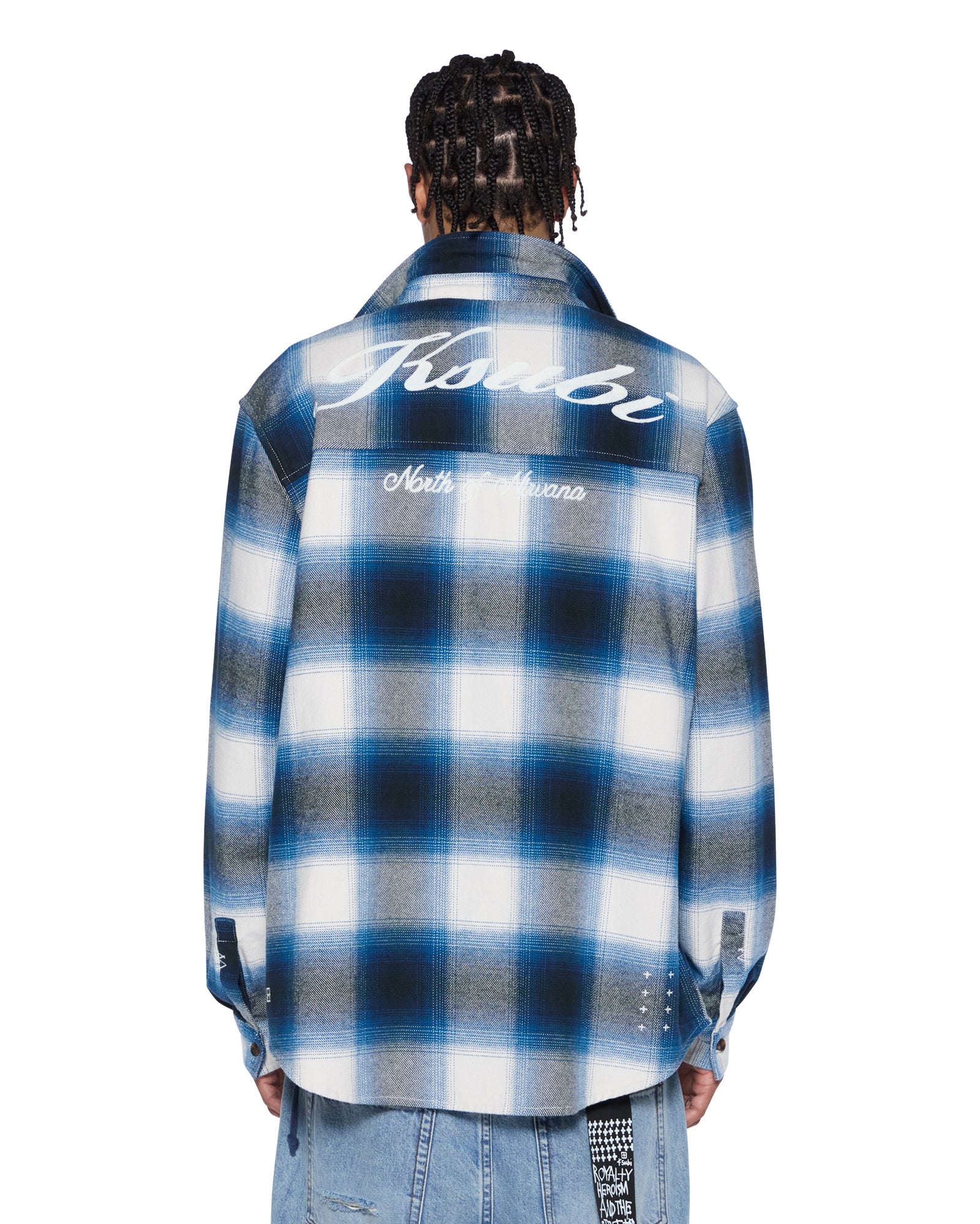 ROSEBOWL LS SHIRT SALTED BLUE