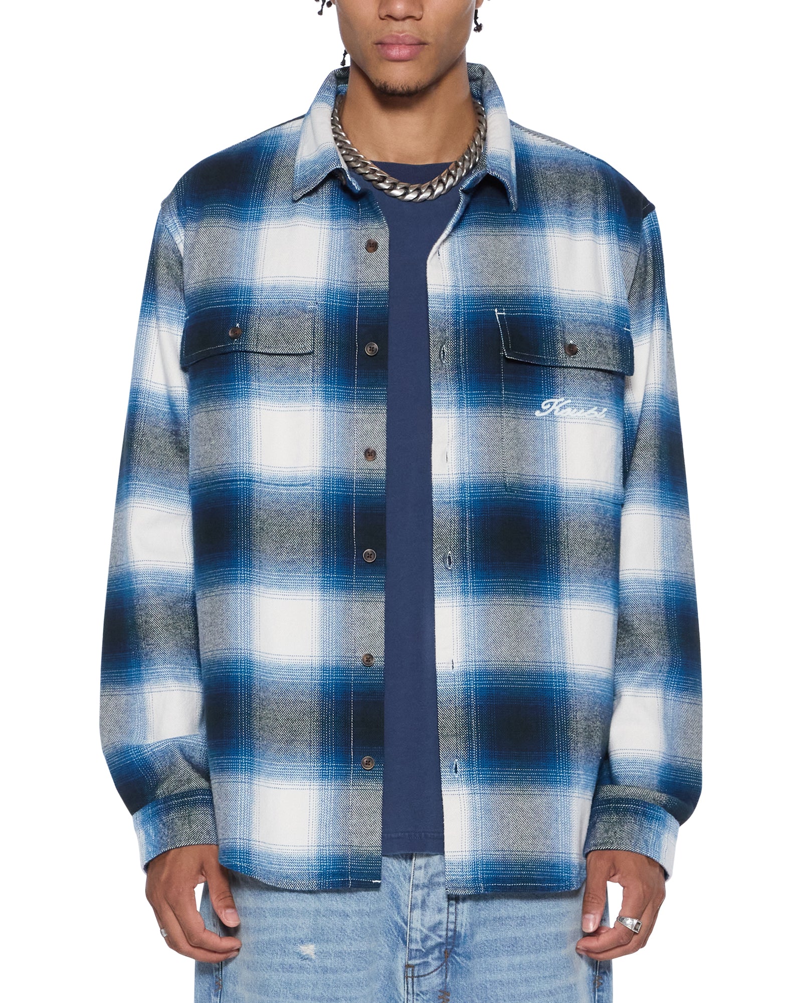 ROSEBOWL LS SHIRT SALTED BLUE - Image 5