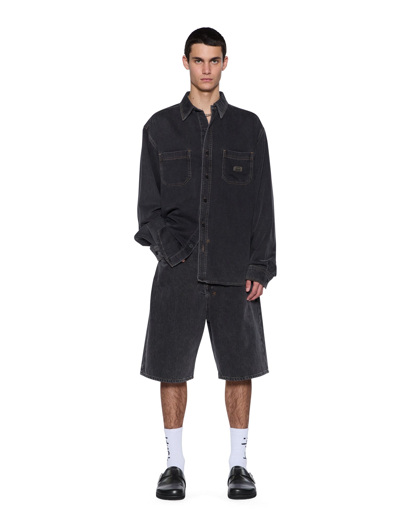 VULTURE DENIM LS SHIRT BAXTER BLACK - Image 2