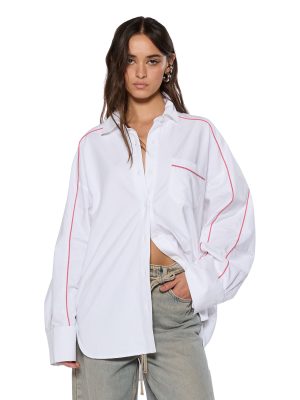 STINGER ASTRA LS SHIRT WHITE/RED