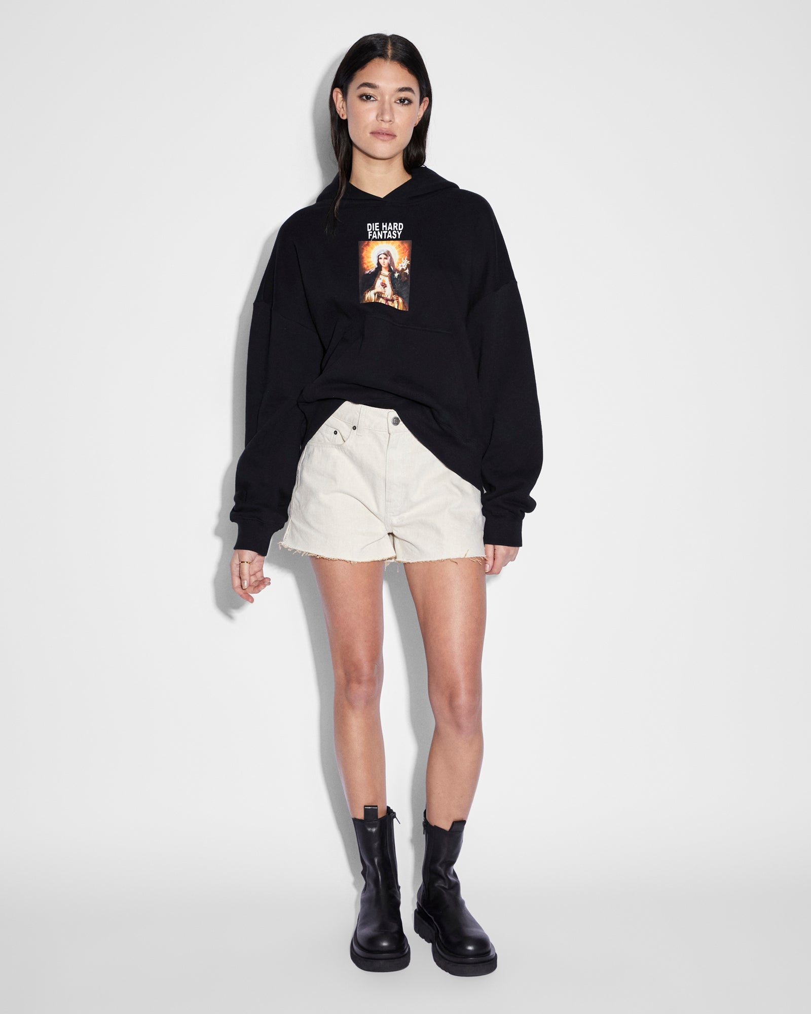 DIE HARD SLOUCH HOODIE BLACK - Image 2