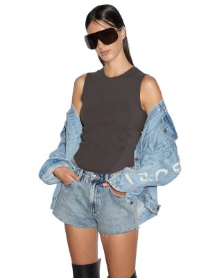 STAGED TANK WASHED BLACK