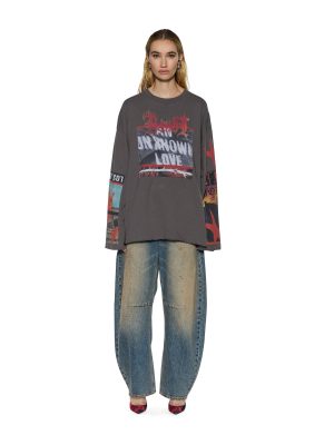 ALTAR LS BOYFRIEND TEE CHARCOAL
