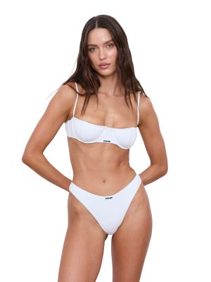 OFF-DUTY BIKINI WHITE RIB