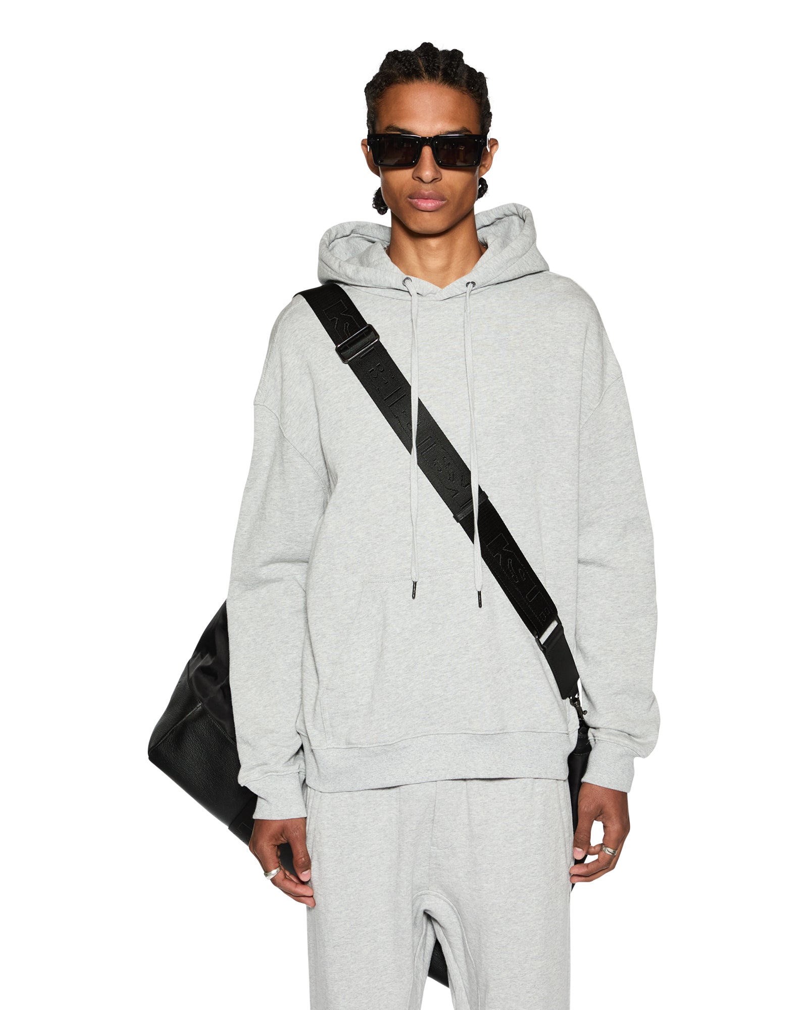 4 X 4 BIGGIE HOODIE GREY MARLE - Image 5