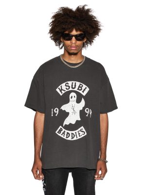 BADDIES EKCESS SS TEE FADED BLACK
