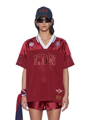 LDN BOYFRIEND SS JERSEY GARNET