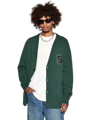 DUG OUT KNIT CARDIGAN MILITARY