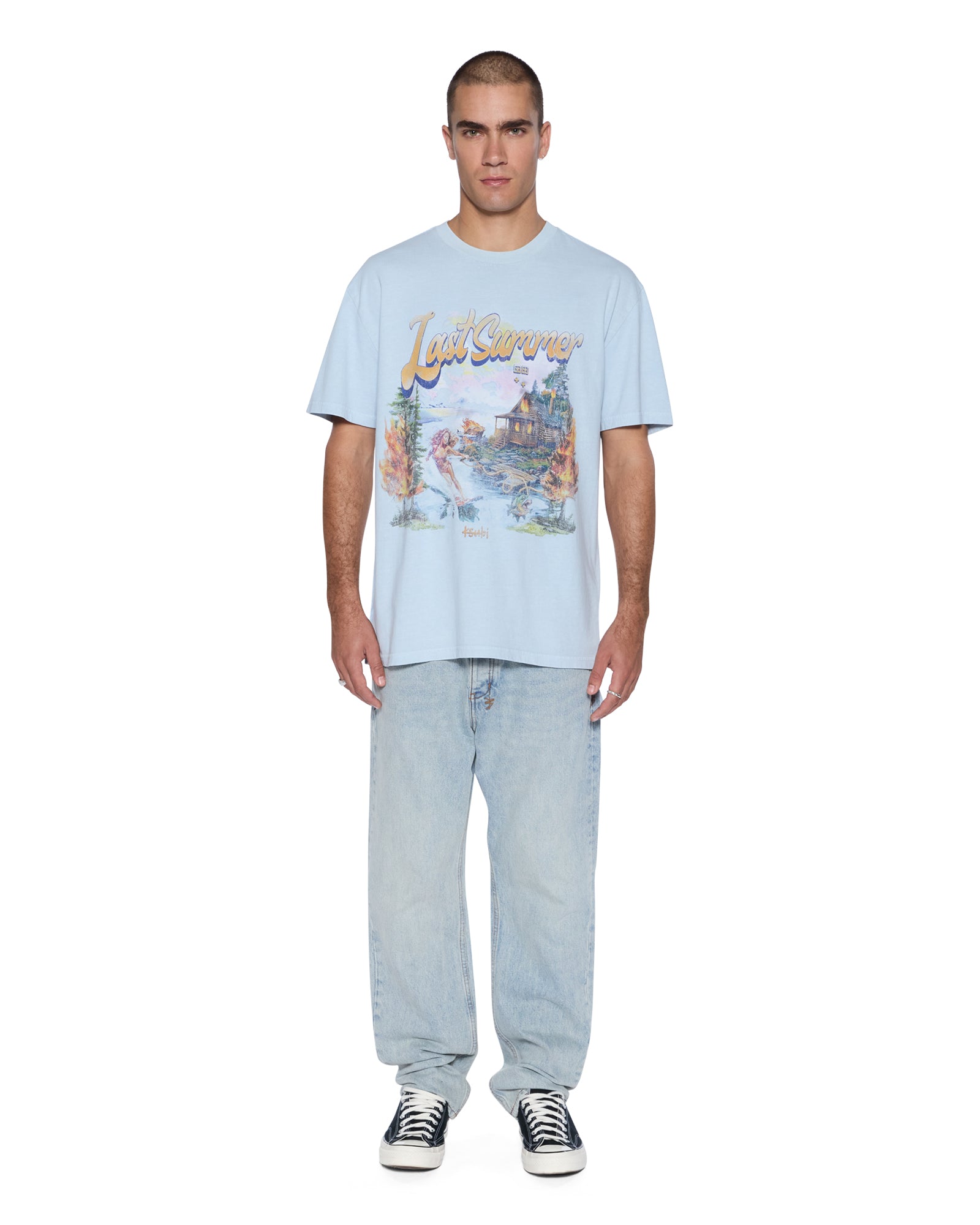 LAST SUMMER BIGGIE SS TEE BLUE MIST - Image 2