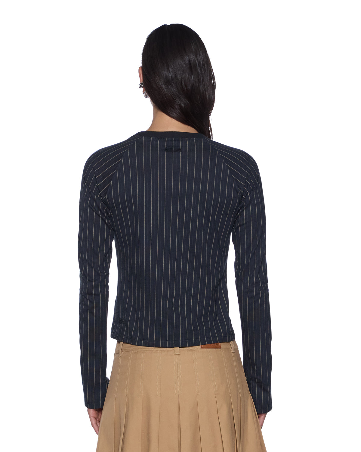 PORTER LS TOP BLACK PINSTRIPE - Image 4