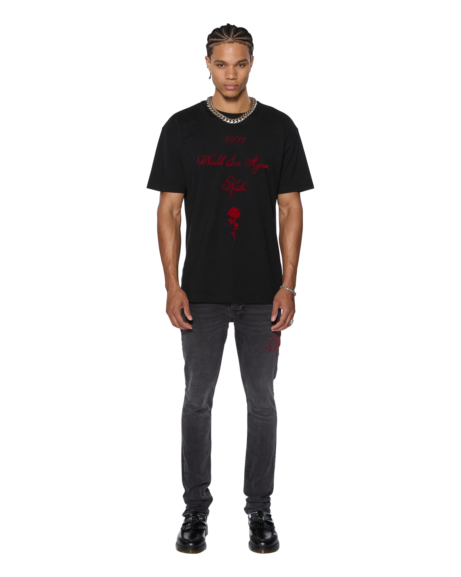 SIN AGAIN BIGGIE SS TEE JET BLACK - Image 4