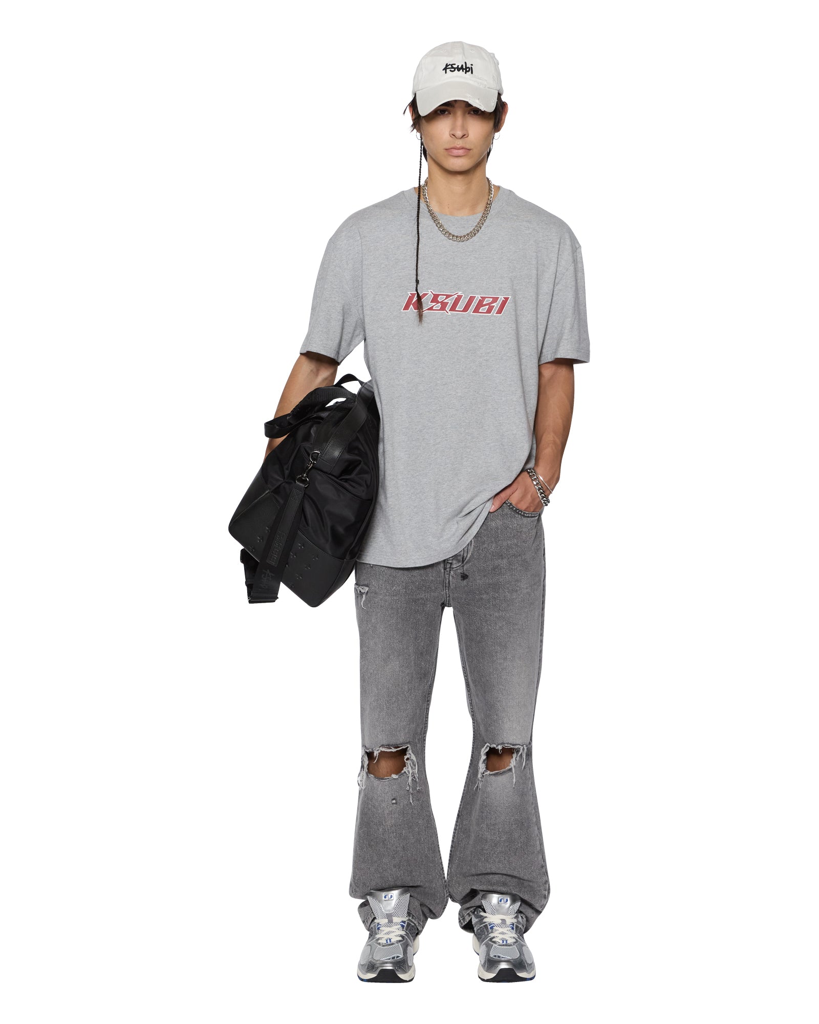 STINGER BIGGIE SS TEE GREY MARLE - Image 2