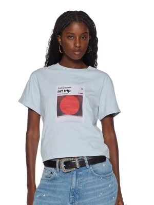 ART TRIP SHRUNKEN CUT OUT TEE ICE MIST
