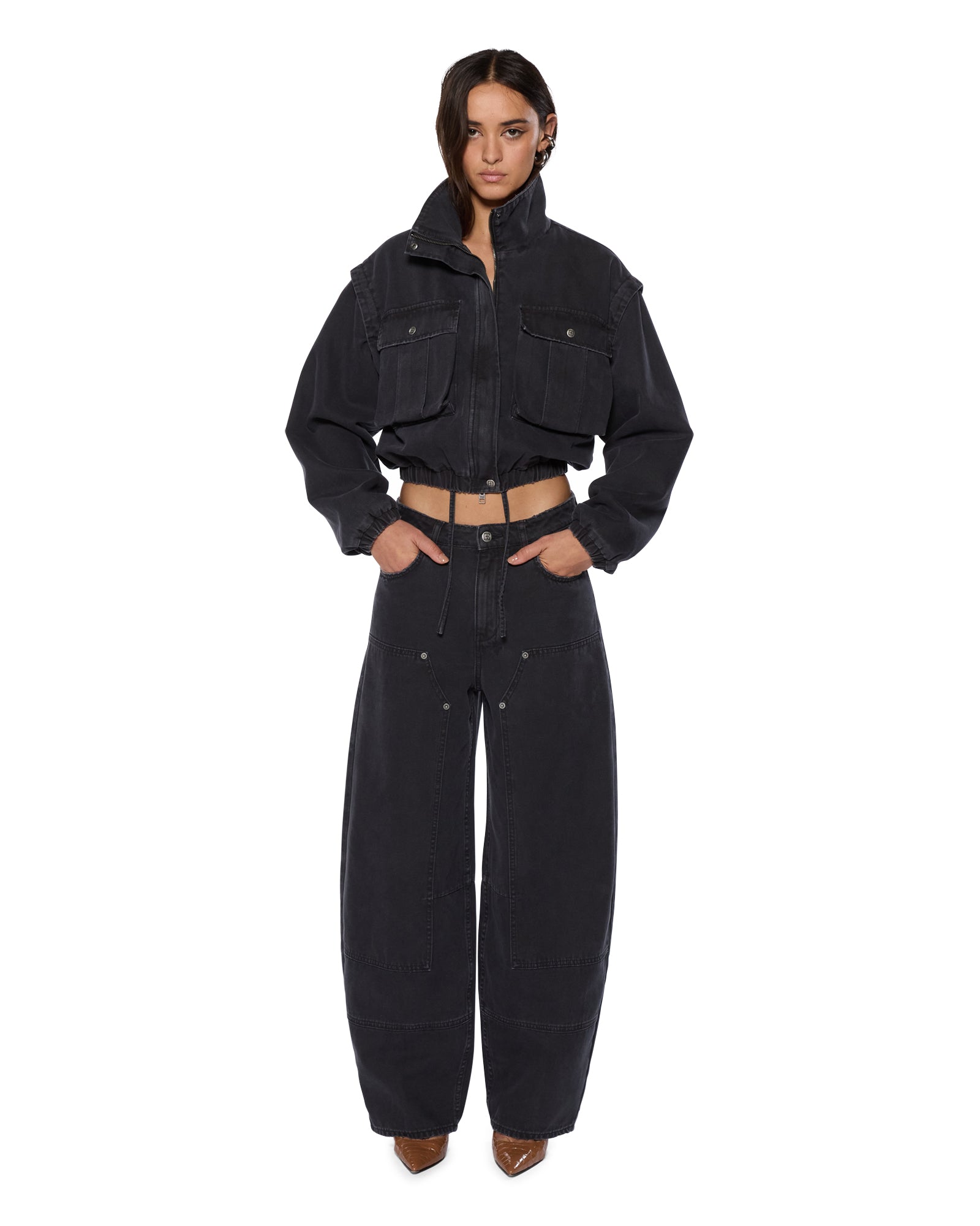 CROPPED ANORAK BLACK - Image 4