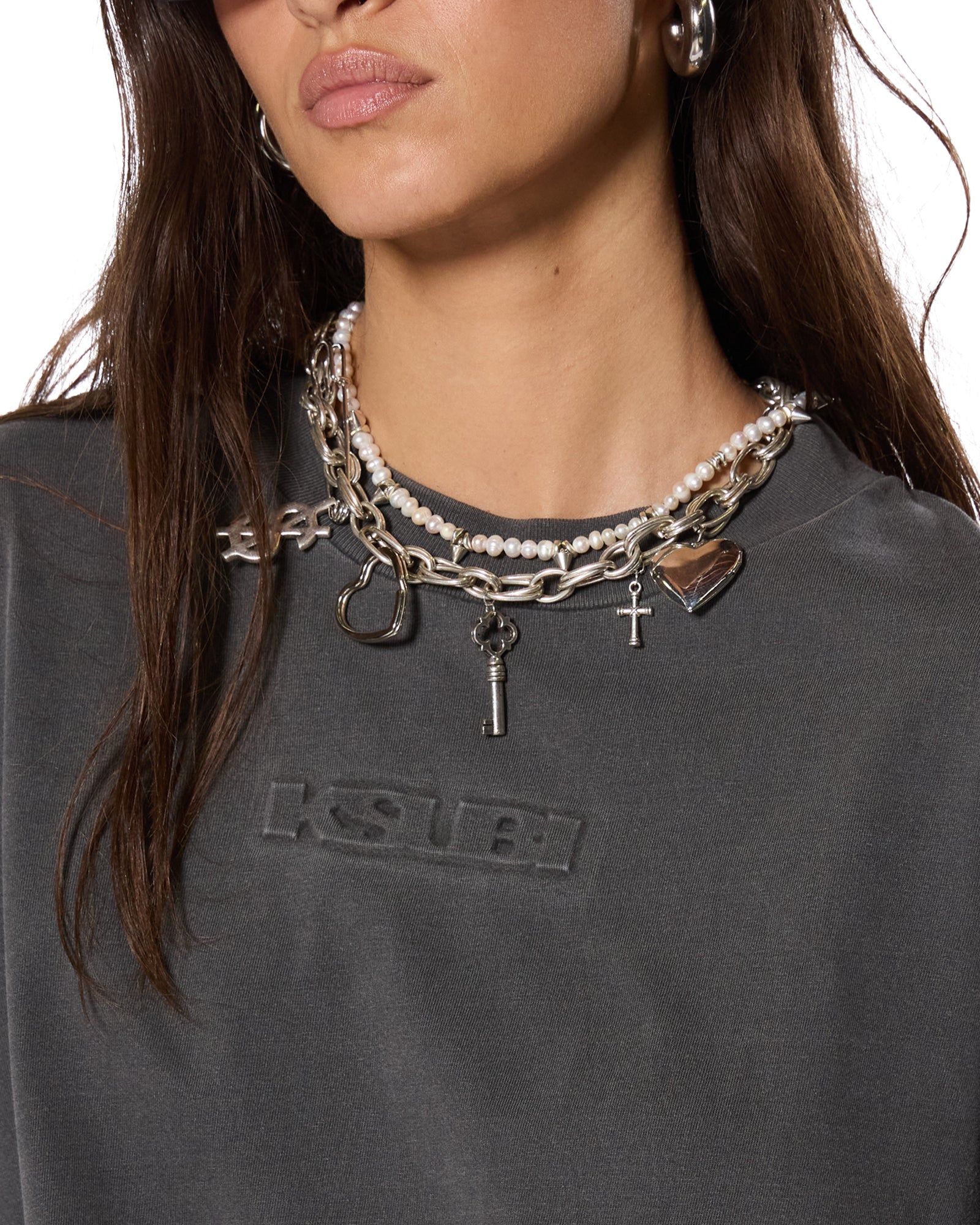 SOTT BOYFRIEND LS TEE CHARCOAL - Image 2