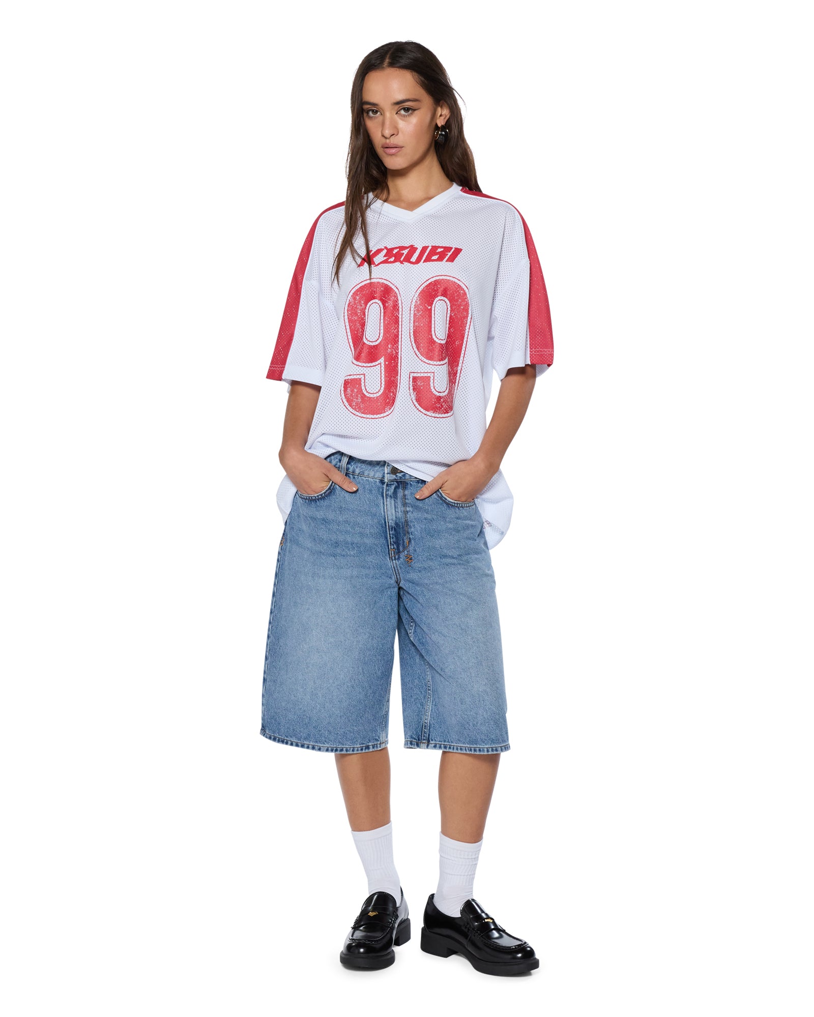 STINGER MOTO BOYFRIEND JERSEY WHITE - Image 2