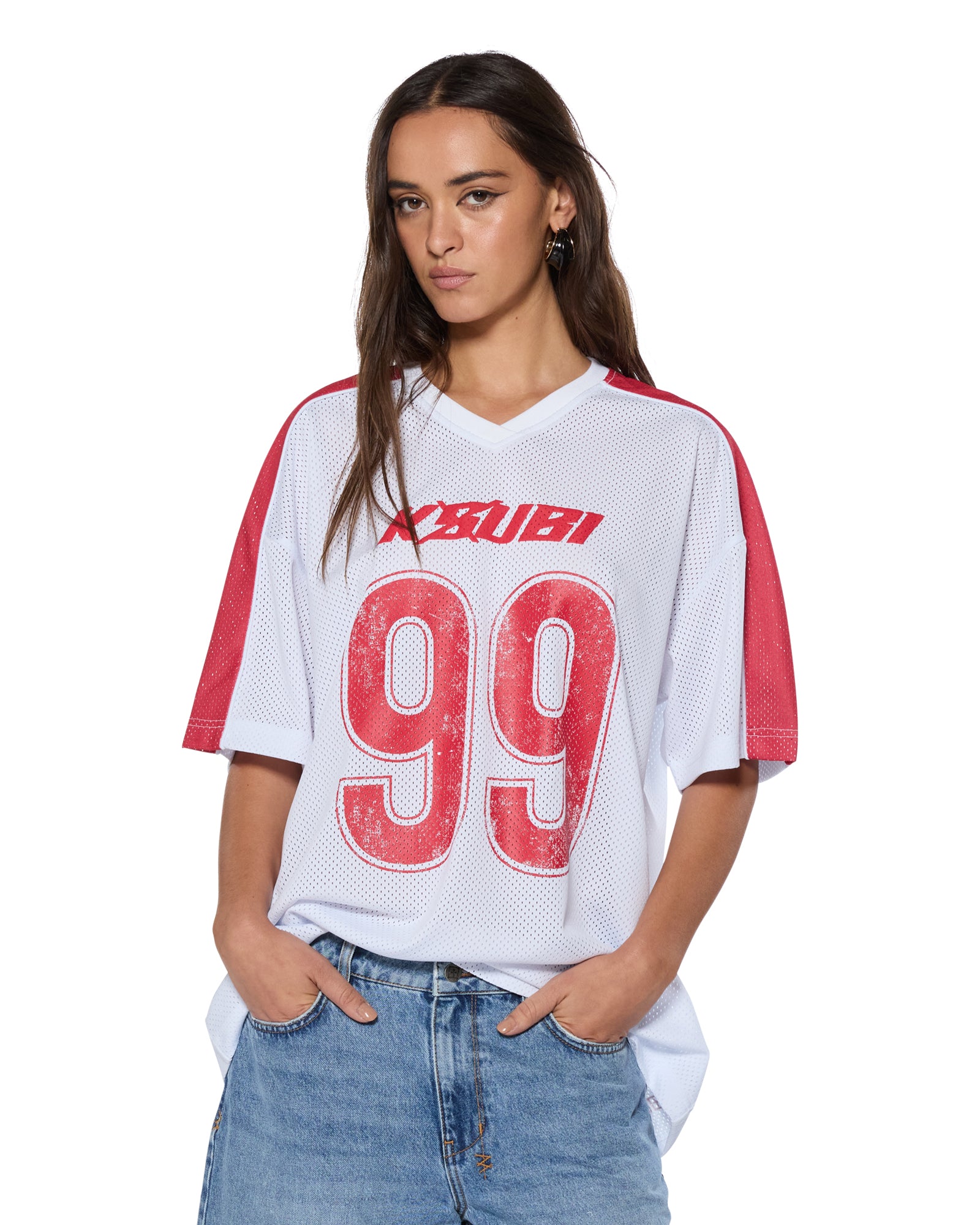 STINGER MOTO BOYFRIEND JERSEY WHITE