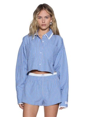 BALTER LS SHIRT BLU CHECK