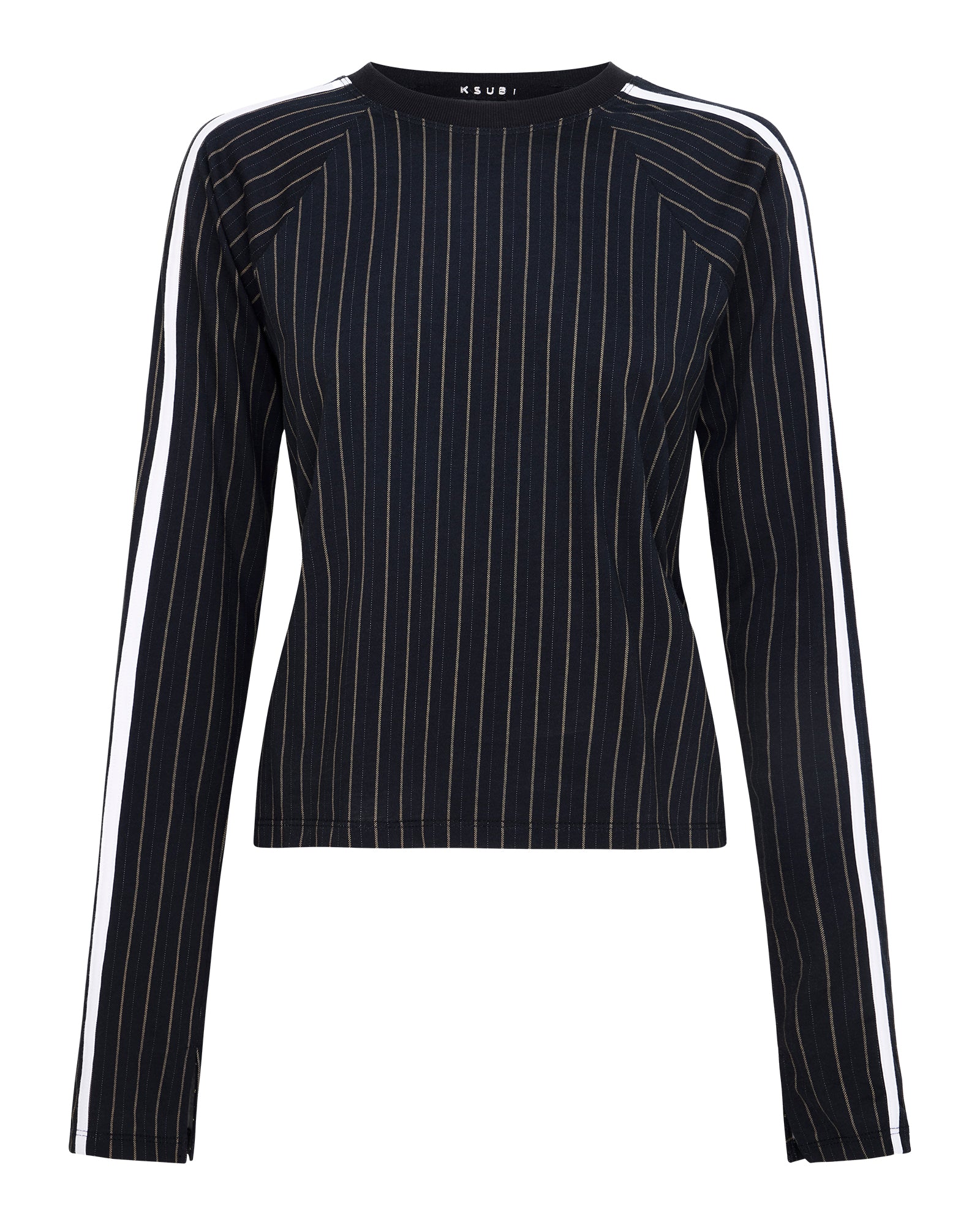 PORTER LS TOP BLACK PINSTRIPE - Image 5