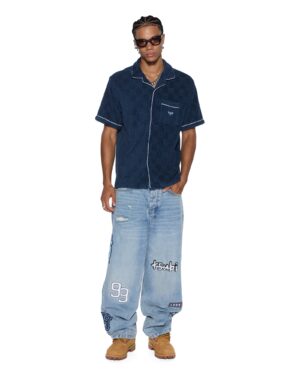 Lounge Ss Resort Shirt Navy